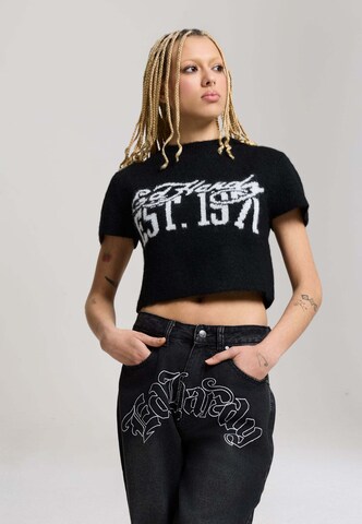 Ed Hardy Μπλουζάκι '1971' σε μαύρο: μπροστά