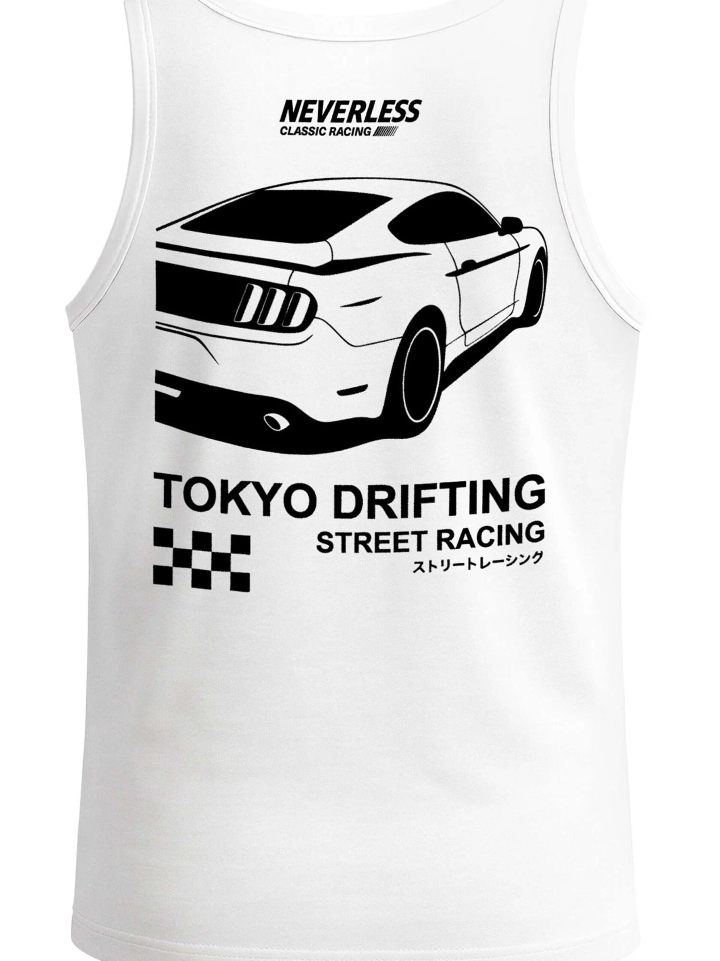 Neverless Shirt 'Tokyo Drifting' in White: front