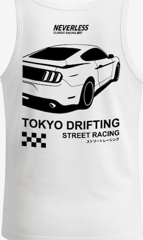 Neverless Shirt 'Tokyo Drifting' in White: front