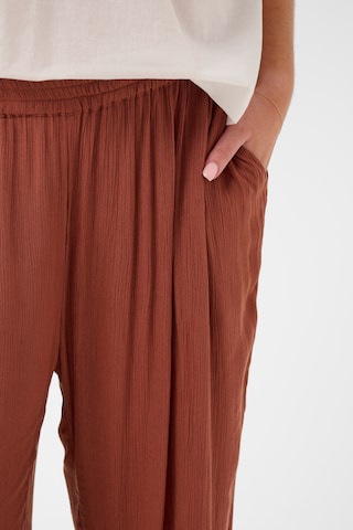 KAFFE CURVE Loosefit Hose 'KCdacina' in Braun