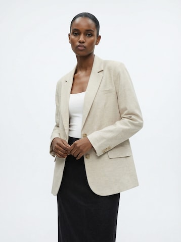 The Base Theory Μπλέιζερ 'LINEN BLAZER' σε μπεζ: μπροστά