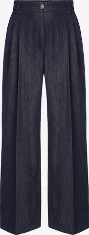 TATUUMWide Leg/ Široke nogavice Hlače 'Sola' - plava boja: prednji dio