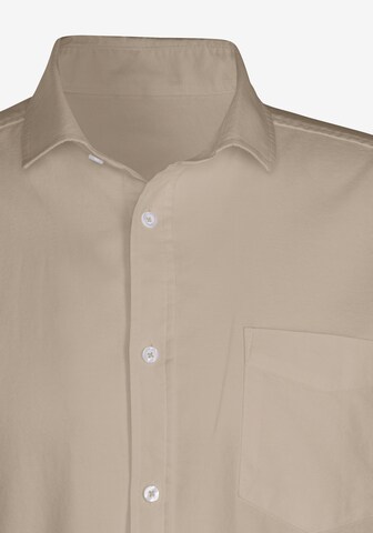 H.I.S Regular fit Button Up Shirt 'EM LBG' in Beige