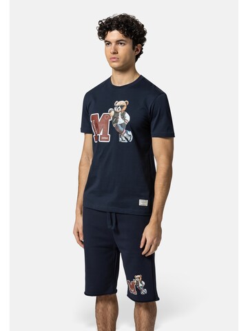 19V69 ITALIA - Camiseta 'Rafael College' en azul