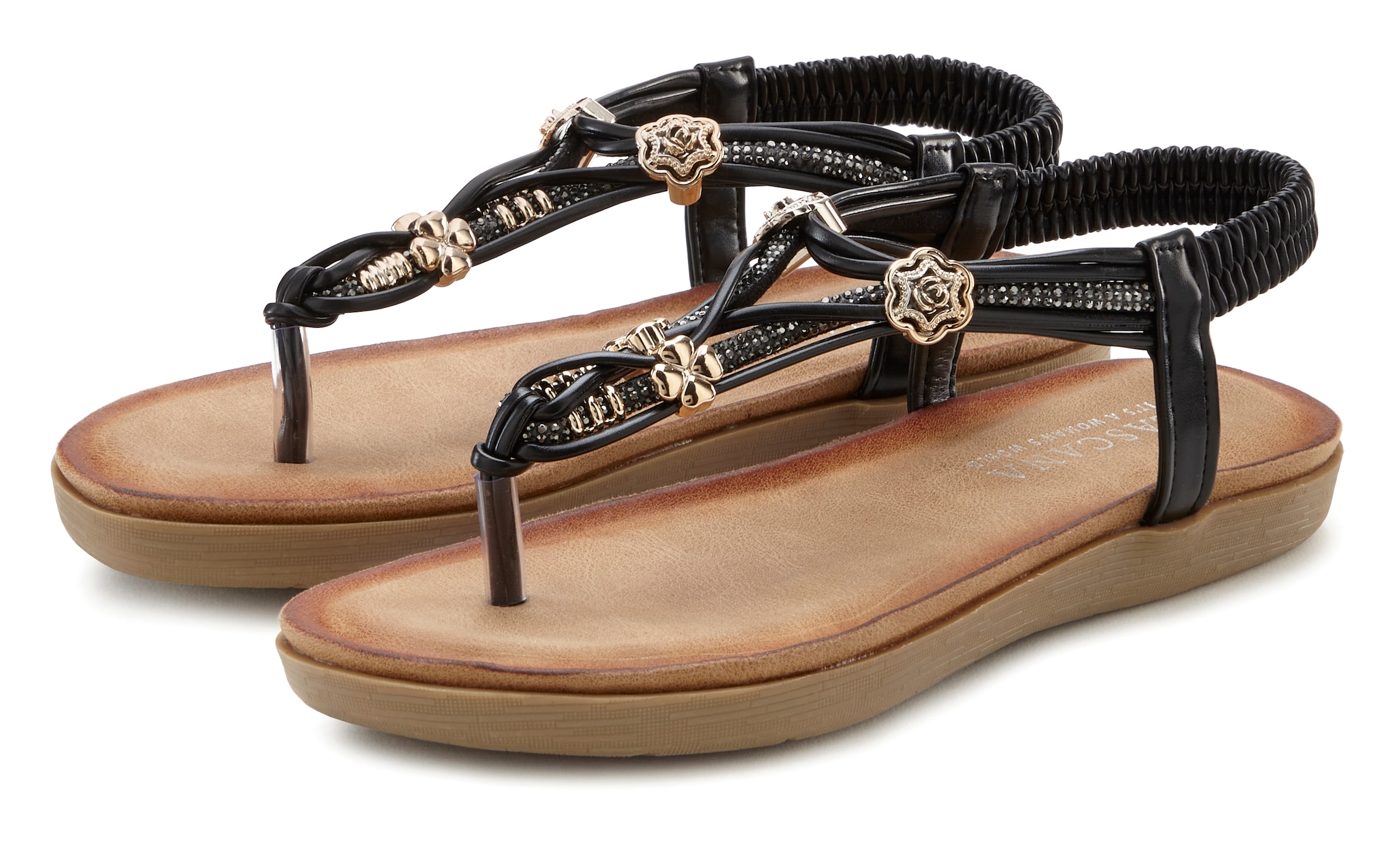 LASCANA - Sandalias de dedo en negro