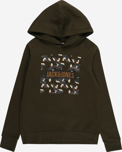 Bluză de molton Jack & Jones Junior pe maro / kaki / negru / alb, Vizualizare produs