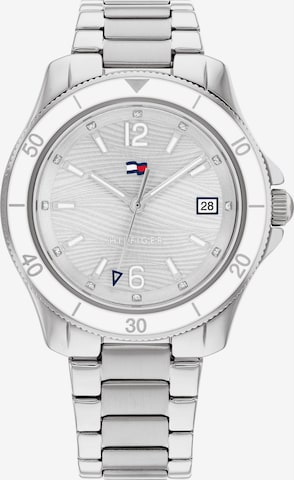 TOMMY HILFIGER Analog klocka i silver: framsida