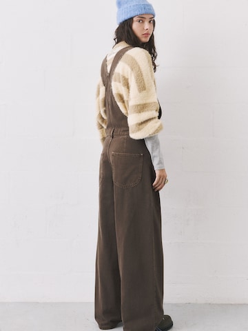 Baggy Salopette en jean Pull&Bear en marron