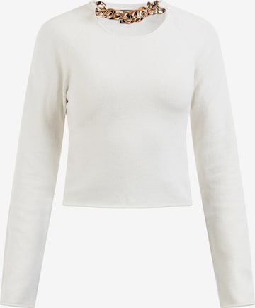 Pull-over faina en blanc : devant