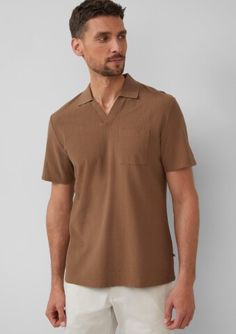 s.Oliver Shirt in Bruin: voorkant
