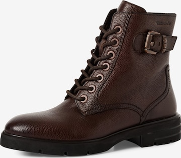 Tamaris Lace-up bootie in Brown: front