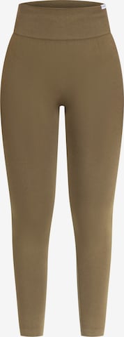 Smilodox Skinny Leggings 'Slayton Scrunch' in Green: front