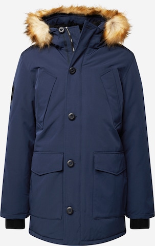 Superdry Winter Parka 'EVEREST' in Blue: front