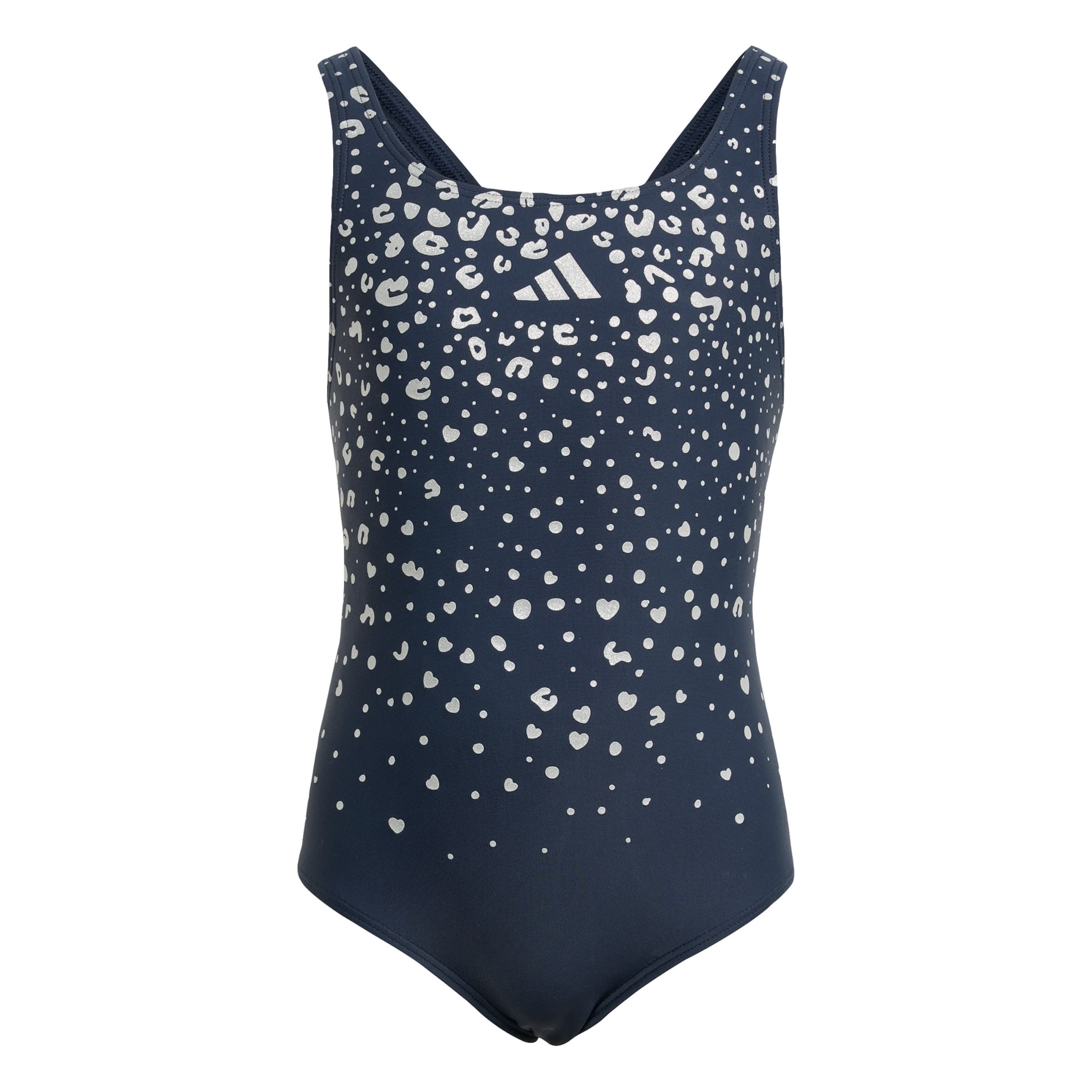 ADIDAS SPORTSWEAR Спортна плажна мода 'Glitter V-back Swimsuit' в синьо: отпред