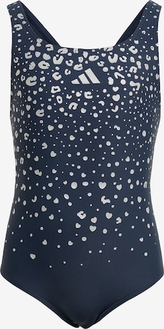 mėlyna ADIDAS SPORTSWEAR Sportinis maudymosi kostiumėlis 'Glitter V-back Swimsuit': priekis