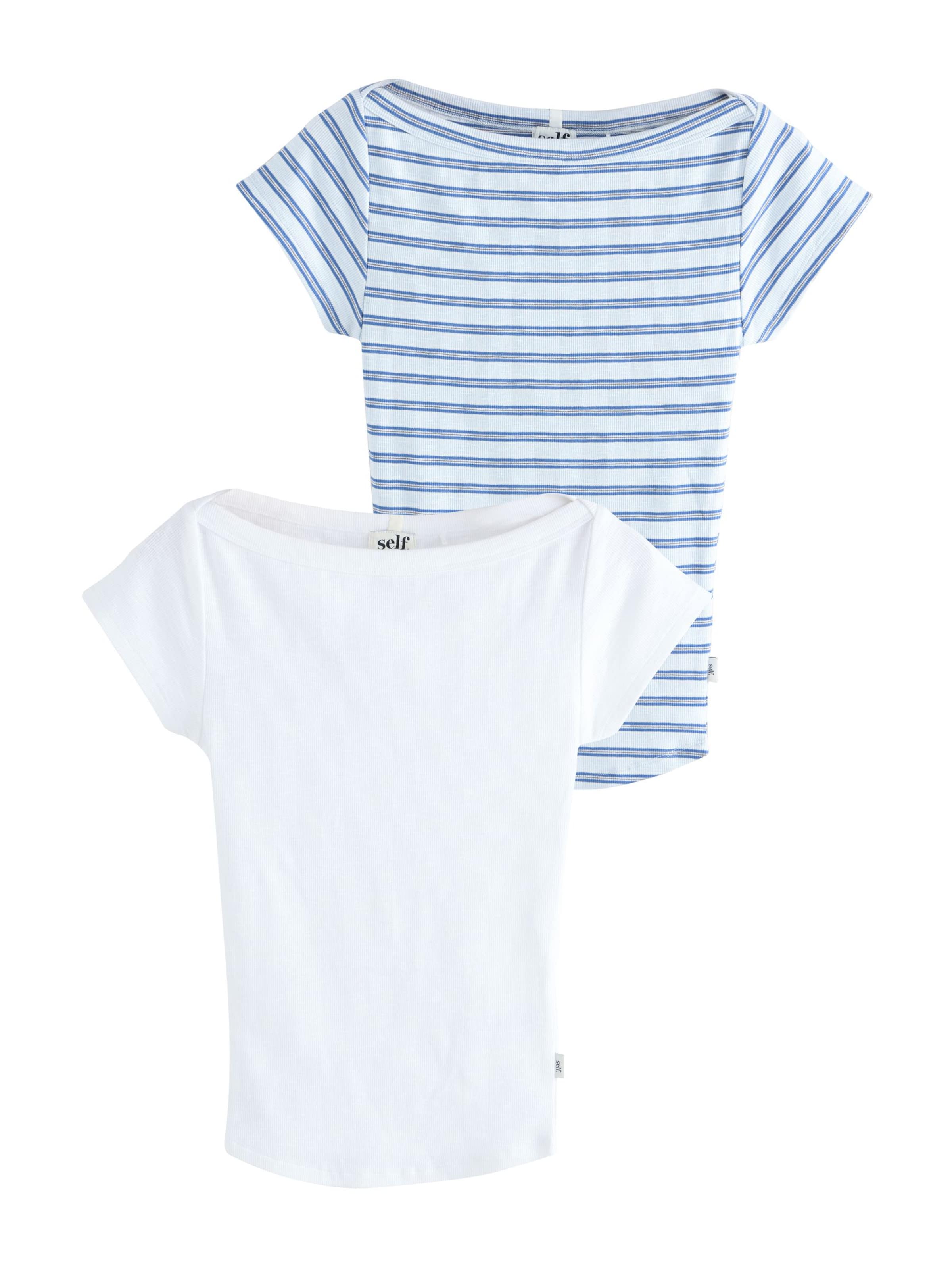 Maglietta di self. in blu: frontale
