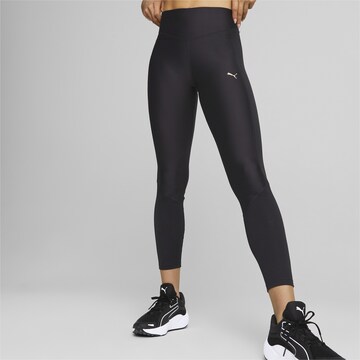 PUMA Skinny Workout Pants in Black: front