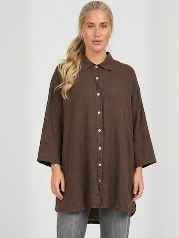 Opal Studio Shirt ' Jenna ' in Bruin: voorkant