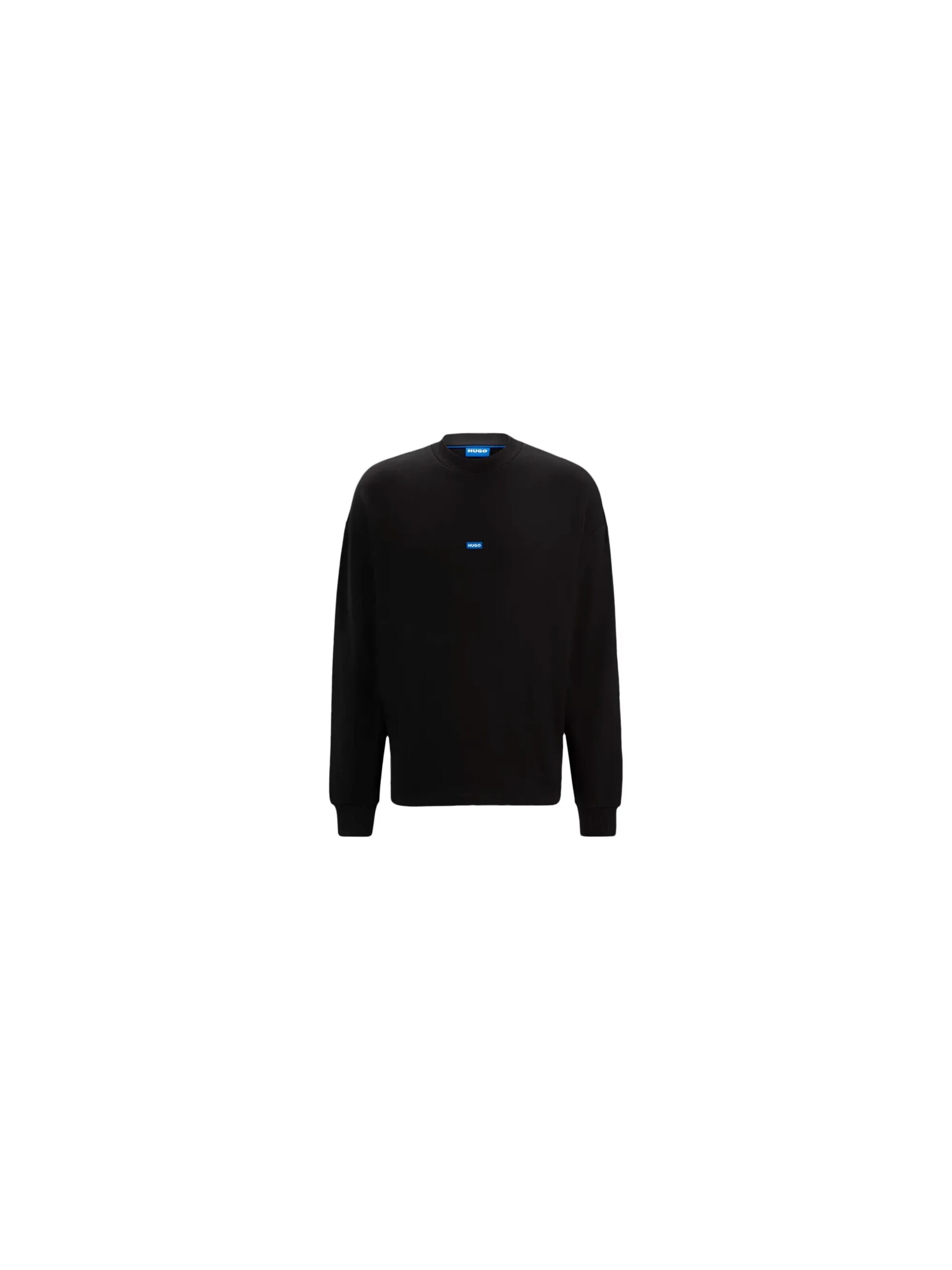 HUGO Sweatshirt 'Cotton terry' in Black