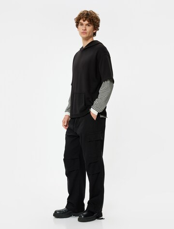 Koton Loosefit Cargobroek in Zwart
