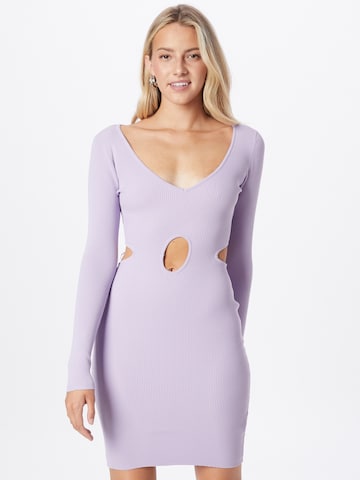 Tally Weijl Knitted dress in Purple: front