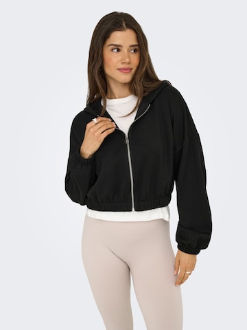 Giacca di felpa 'ONLScarlett' di ONLY in nero: frontale