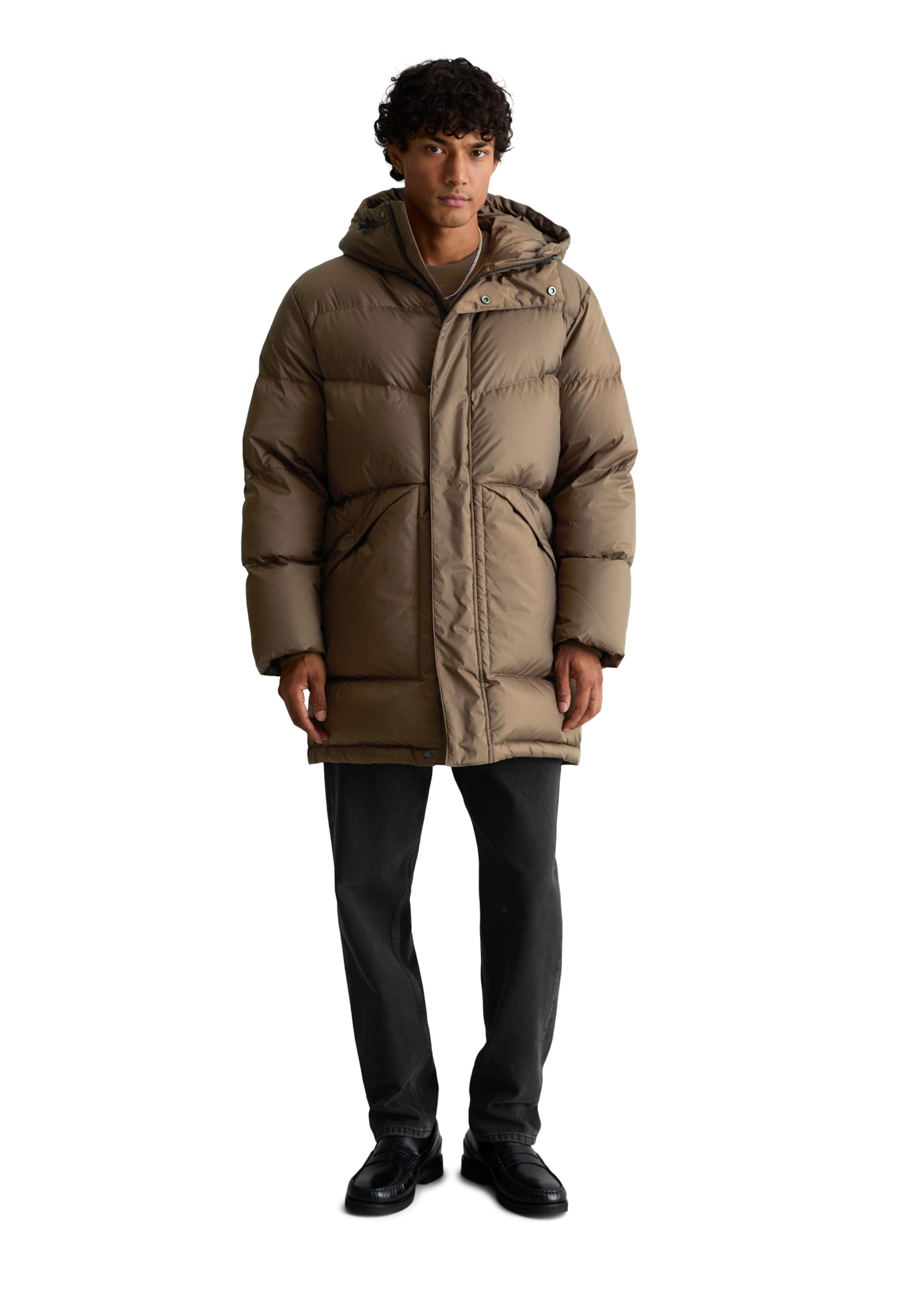 Marc O'Polo DENIM Wintermantel in Braun: Vorderseite