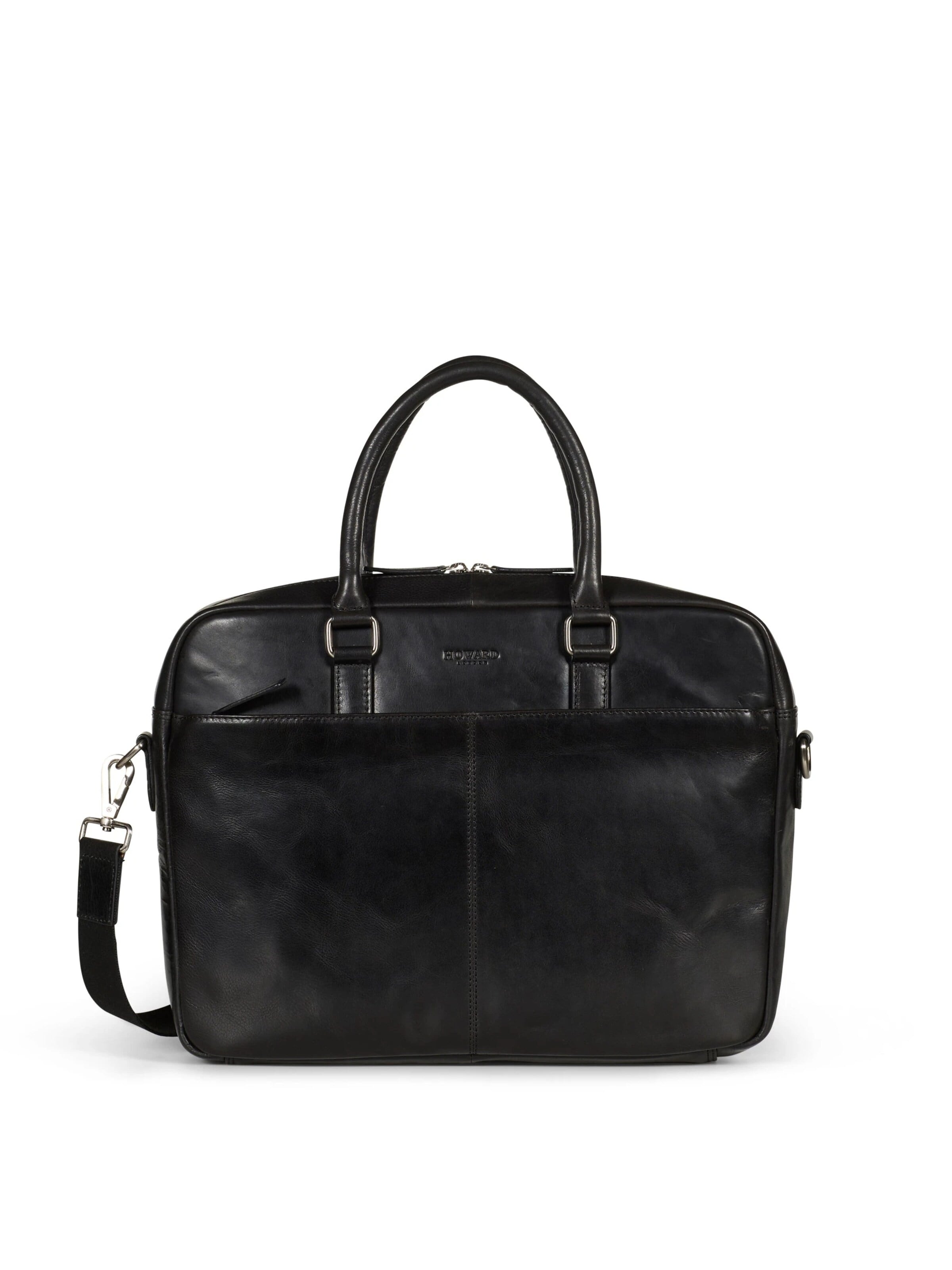 Howard London Dokumentmappe 'Howard Carter Bag Black' i sort: forside