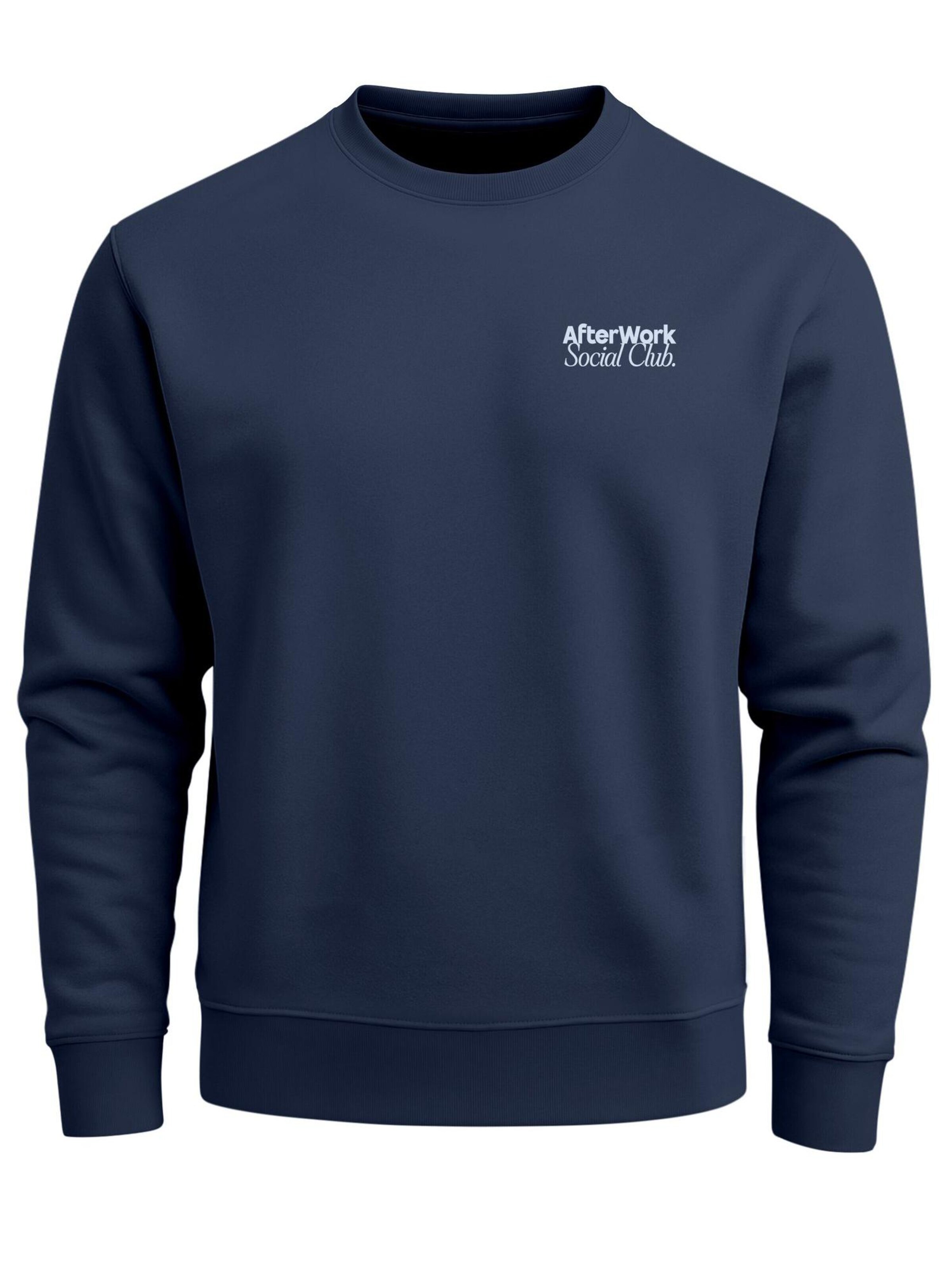 Neverless Sweatshirt 'After Work Social Club' in Blue: front
