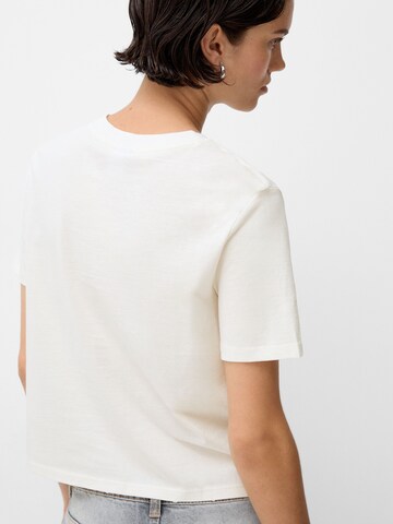 Bershka T-Shirt in Weiß