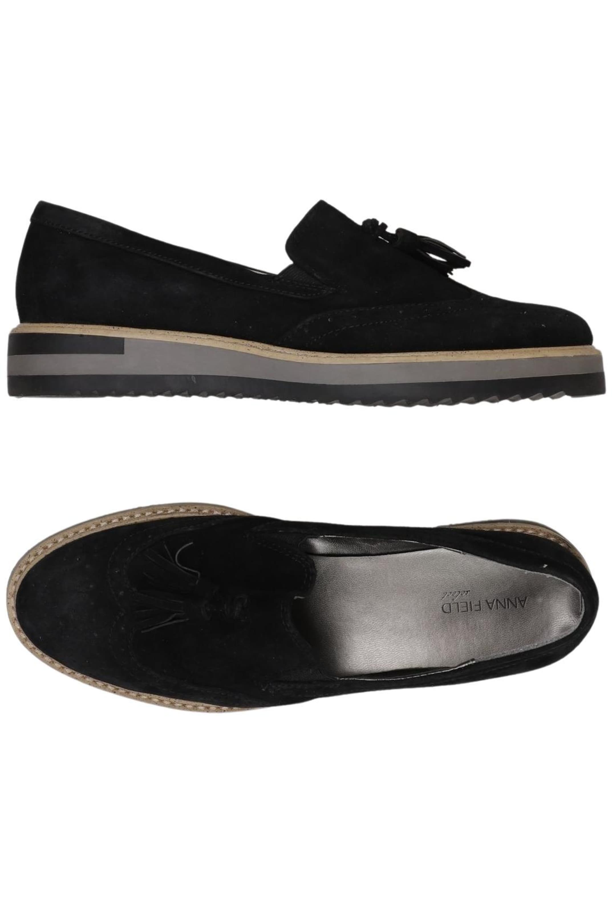Anna Field Flats & Loafers in 40 in Black: front
