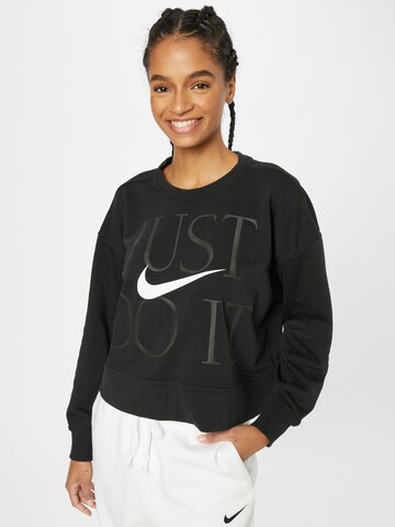 NIKE Athletic Sweatshirt in Black: front