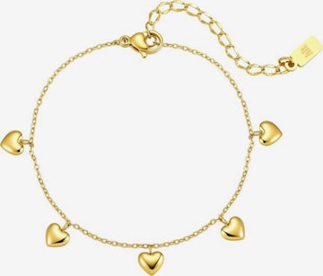 Braccialetto 'Heart Parade' di Hey Happiness in oro: frontale