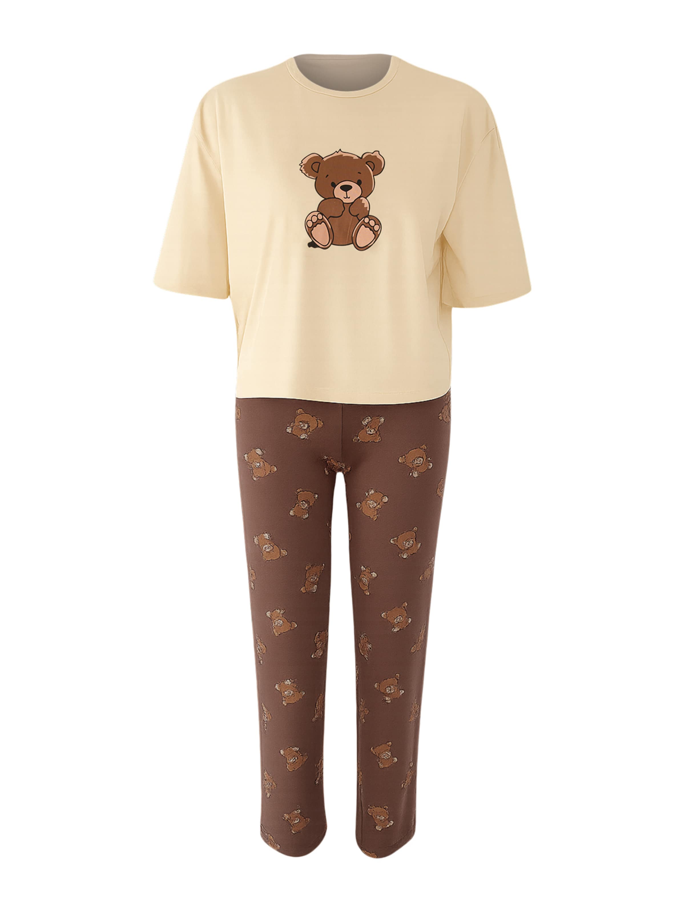 Trendyol Pidžaama, värv beež: eest vaates