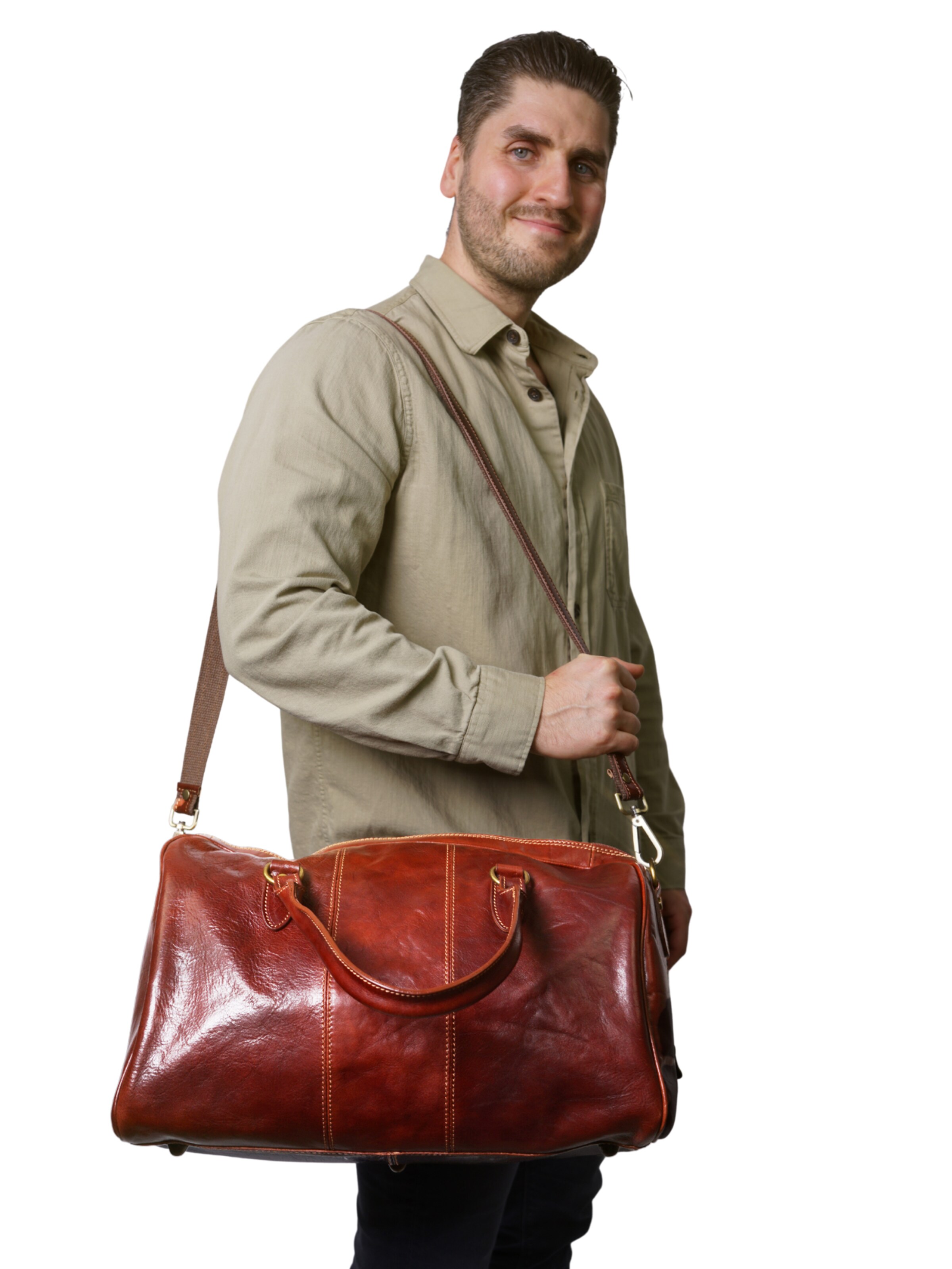 lePelou Weekendtas 'MATTEO' in Bruin