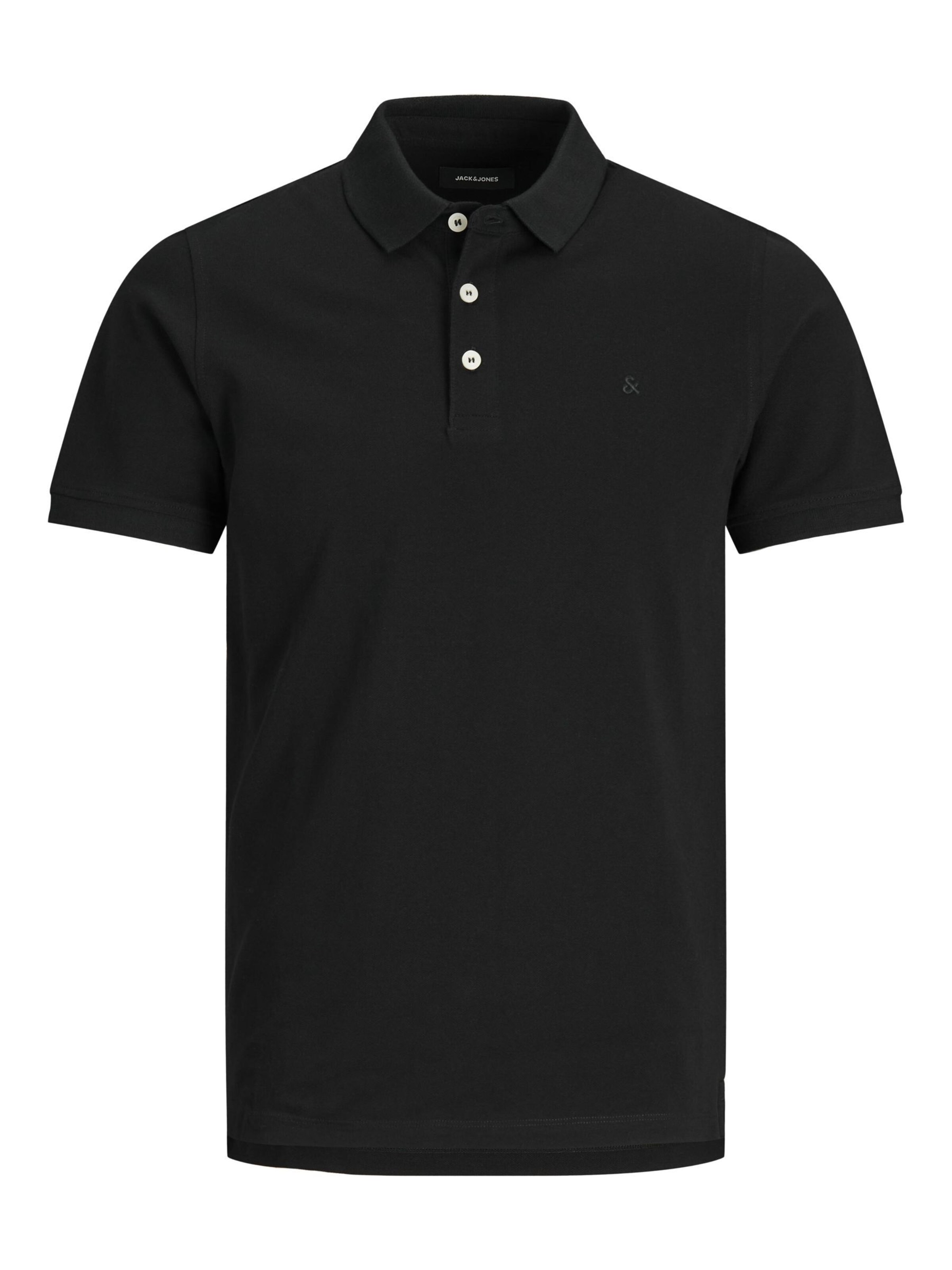 JACK & JONES Poloshirt 'JJEPaulos' in Schwarz: Vorderseite