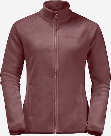 JACK WOLFSKIN Funktionsfleecejacke 'Moonrise' in Braun: Vorderseite