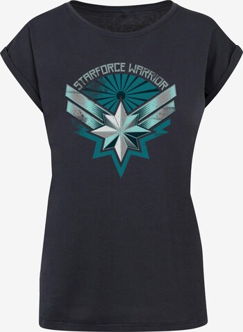 ABSOLUTE CULT T-Shirt  'Captain Marvel - Starforce Warrior' in Blau: predná strana