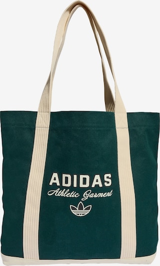 Pirkinių krepšys 'Tote' iš ADIDAS ORIGINALS, spalva – kremo / tamsiai žalia / juoda, Prekių apžvalga