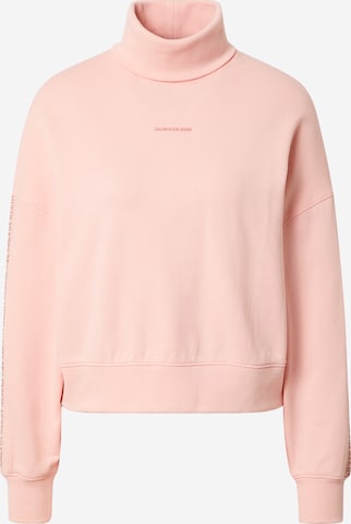 Sweat-shirt Calvin Klein Jeans en rose : devant