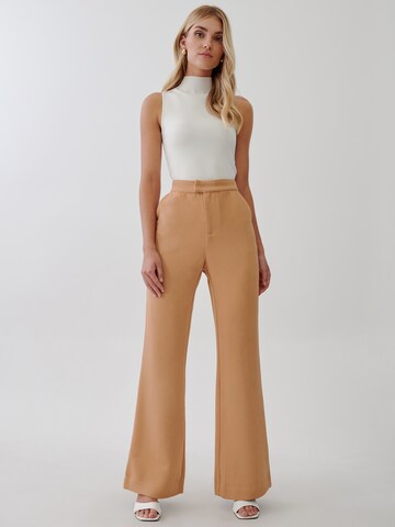 Tussah Flared Trousers 'ALEXIS' in Beige