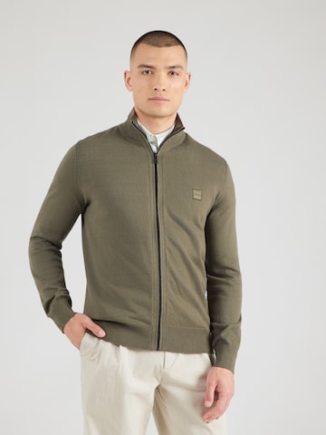 Vestes en maille 'Kano' BOSS en vert : devant