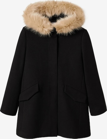 MANGO Between-Seasons Coat 'Work' in Black: front