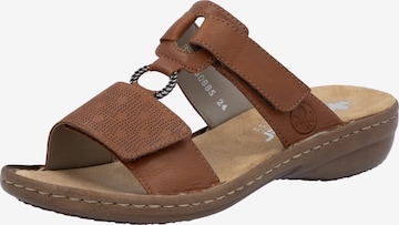Rieker Mules in Brown: front