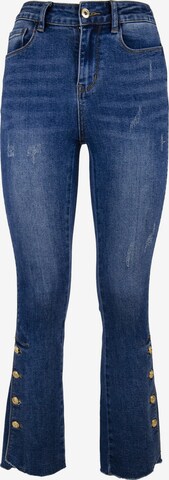 Influencer Rozkloszowany krój Jeansy w kolorze niebieski: przód