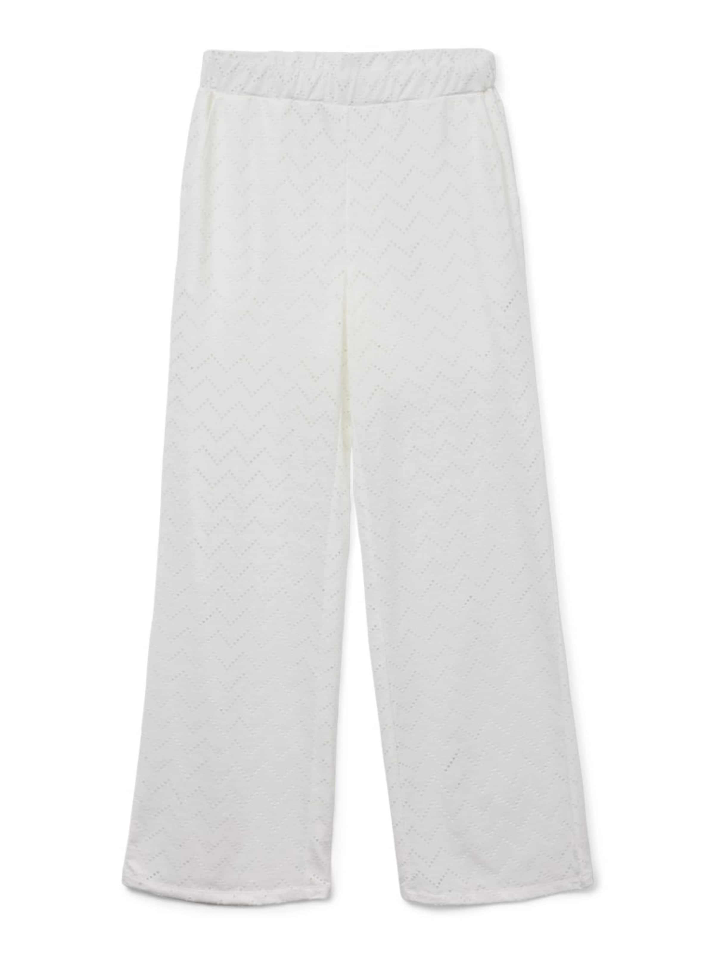 VERO MODA - Perna larga Calças 'VMThas' em branco: frente