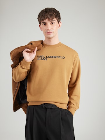 KARL LAGERFELD JEANS Majica | rjava barva: sprednja stran