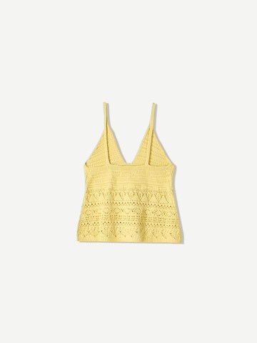 Bershka Knitted top in Yellow