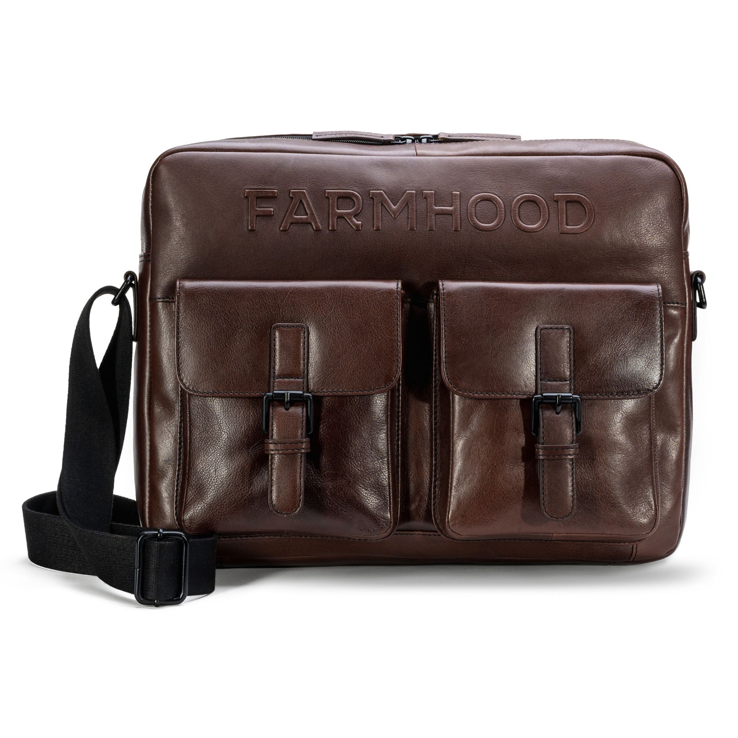 Porte-documents Farmhood en marron : devant