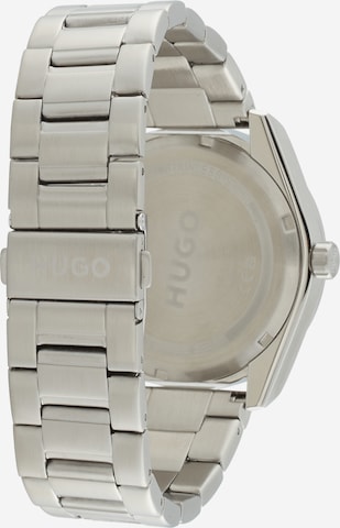 HUGO Red Analog Watch '#BRIGHT' in Silver